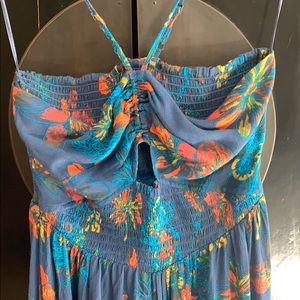 Free People blue flower sun dress